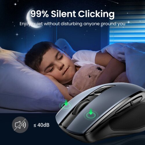 ergonomic wireless bluetooth mouse 4000dpi with mute buttons perfect for macbook and laptops - Image 6
