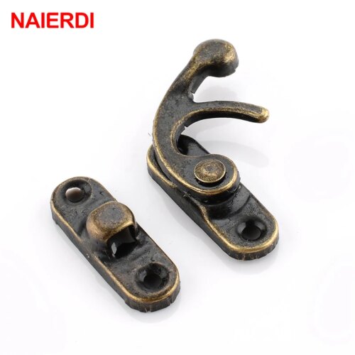 small antique metal lock decorative hasp for wooden jewelry box padlock and furniture hardware - Image 5