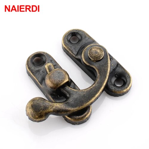 small antique metal lock decorative hasp for wooden jewelry box padlock and furniture hardware - Image 3