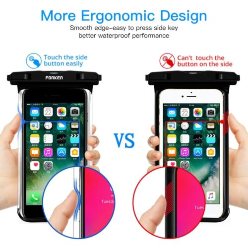 universal waterproof phone case for swimming diving camping with full view transparent pouch - Image 4