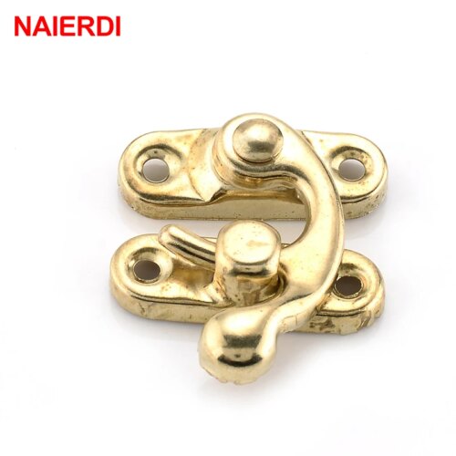 small antique metal lock decorative hasp for wooden jewelry box padlock and furniture hardware - Image 6