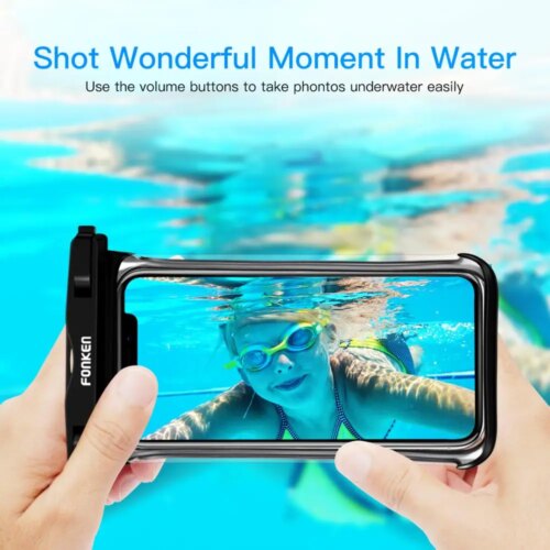 universal waterproof phone case for swimming diving camping with full view transparent pouch - Image 5
