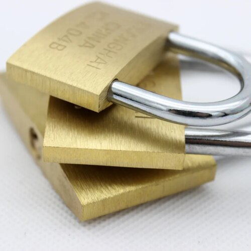 copper padlock set of small locks for luggage cases and lockers includes 3 keys variety sizes - Image 5