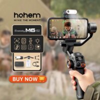 3 axis smartphone gimbal with ai tracking fill light smooth video capture handheld kit