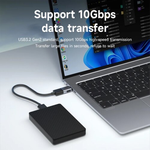 high-speed usb to type c otg adapter 10gbps data transfer for macbook pro and iphone 16 - Image 3