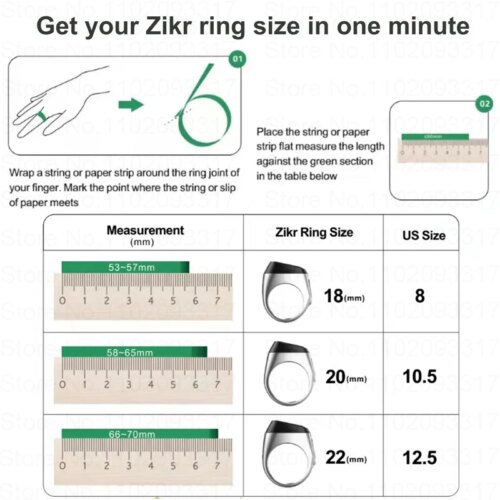 smart digital prayer bead counter with vibration reminder and portable charging case - Image 4