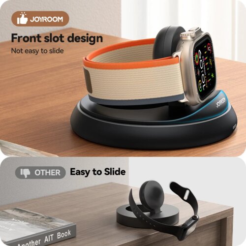 portable magnetic charging dock for apple watch ultra se fast wireless charger with indicator and cable - Image 6