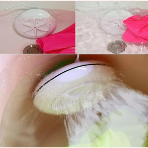 portable ultrasonic turbo washing machine compact travel washer air bubble rotating mini washer - Image 7
