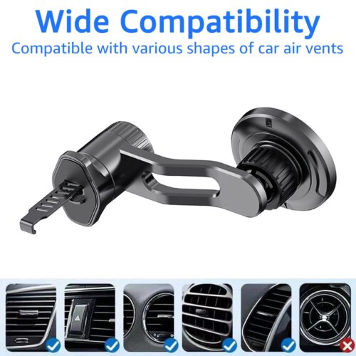 universal magnetic car phone holder strong grip air vent mount for iphone and samsung compatible - Image 7