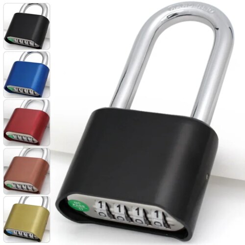 waterproof 4-digit combination padlock sturdy design for indoor outdoor use on gates doors and lockers - Image 3