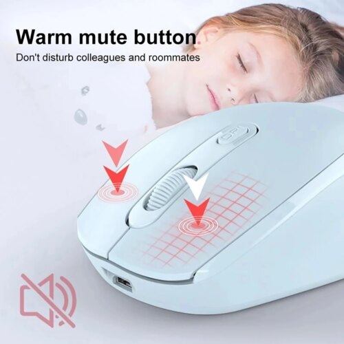rechargeable wireless silent mouse for office and gaming with dual mode bluetooth 5.2 - Image 4