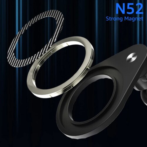 universal magnetic car phone holder compatible with iphone magsafe samsung and xiaomi for secure mounting - Image 3