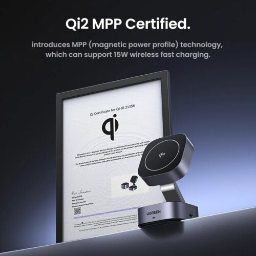25w magnetic wireless charger stand for iphone 15 16 pro max airpods fast charging solution - Image 3