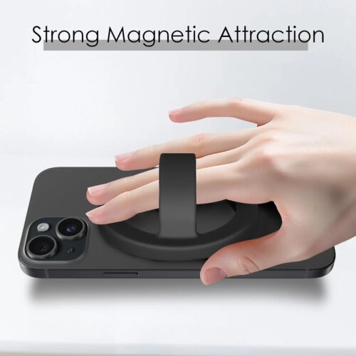 magnetic silicone phone holder for iphone and samsung universal loop grip stand in various colors - Image 3