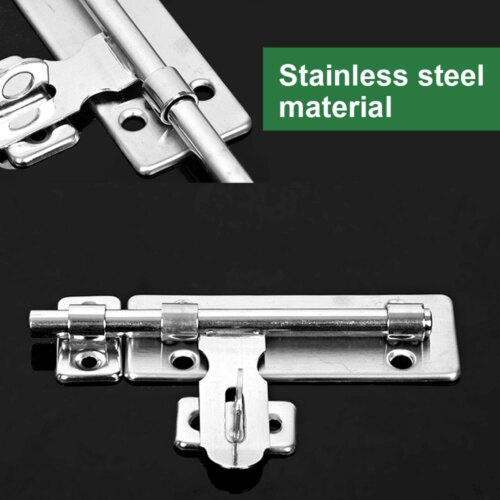 stainless steel 4 inch barrel bolt latch padlock clasp ideal for doors windows and cupboards - Image 5