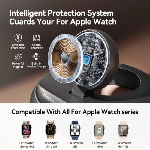 portable magnetic charging dock for apple watch ultra se fast wireless charger with indicator and cable - Image 7