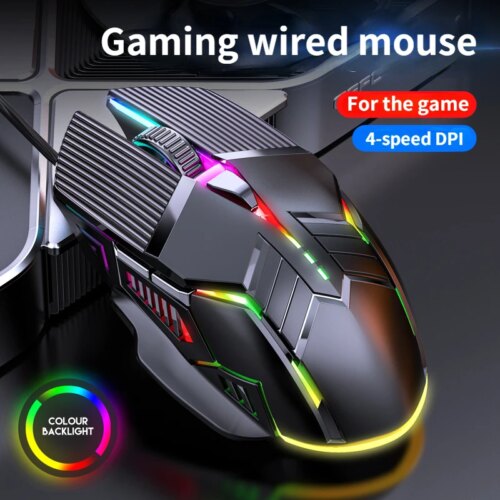 ergonomic wired gaming mouse 3200dpi with rgb lighting and silent buttons for pc and laptop - Image 5