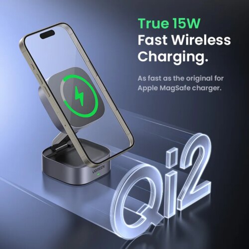 25w magnetic wireless charger stand for iphone 15 16 pro max airpods fast charging solution - Image 4