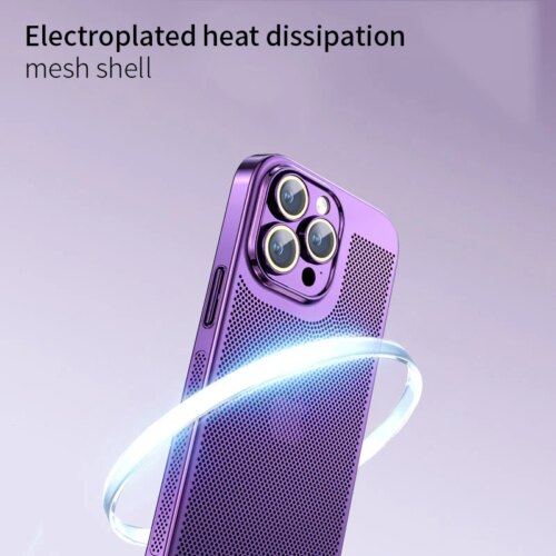 heat dissipation phone case for iphone with honeycomb mesh anti-scratch dustproof cover options - Image 5