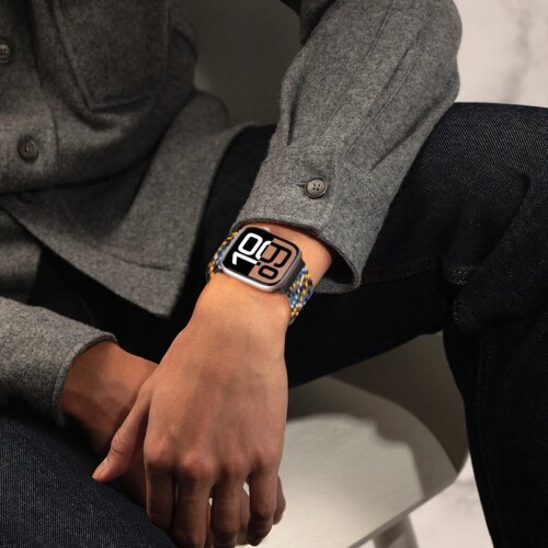 comfortable unisex parachute straps for apple watch series 9 8 7 6 5 stylish braided band - Image 7