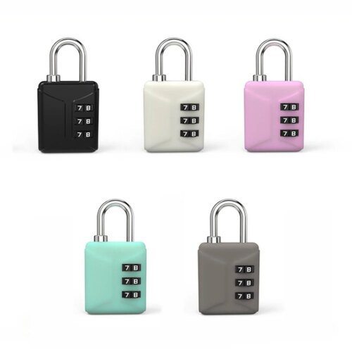 multicolor 3 digit combination padlock for luggage and backpacks portable anti theft security lock - Image 3