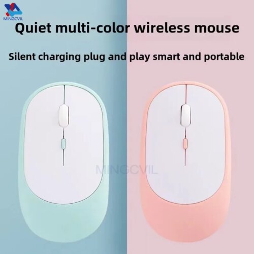 quiet rechargeable wireless mouse ergonomic design adjustable dpi colors for gaming and work - Image 6