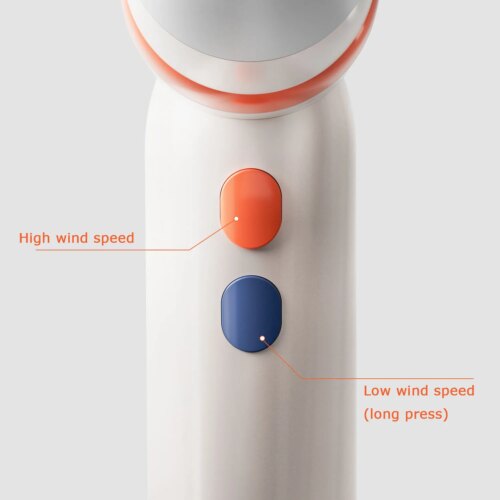 portable wireless handheld power fan mini hair dryer for travel with usb charging and foldable handle - Image 7