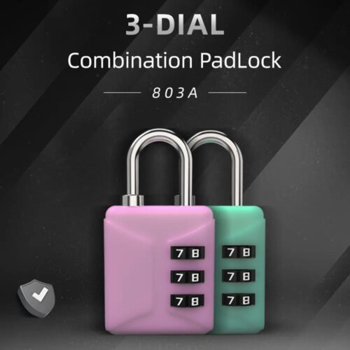 multicolor 3 digit combination padlock for luggage and backpacks portable anti theft security lock - Image 4