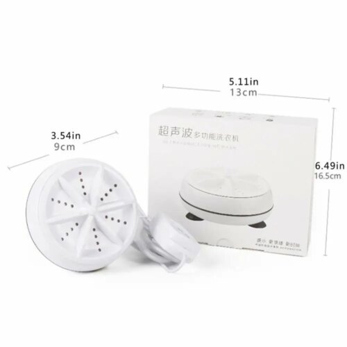 portable ultrasonic turbo washing machine compact travel washer air bubble rotating mini washer - Image 3
