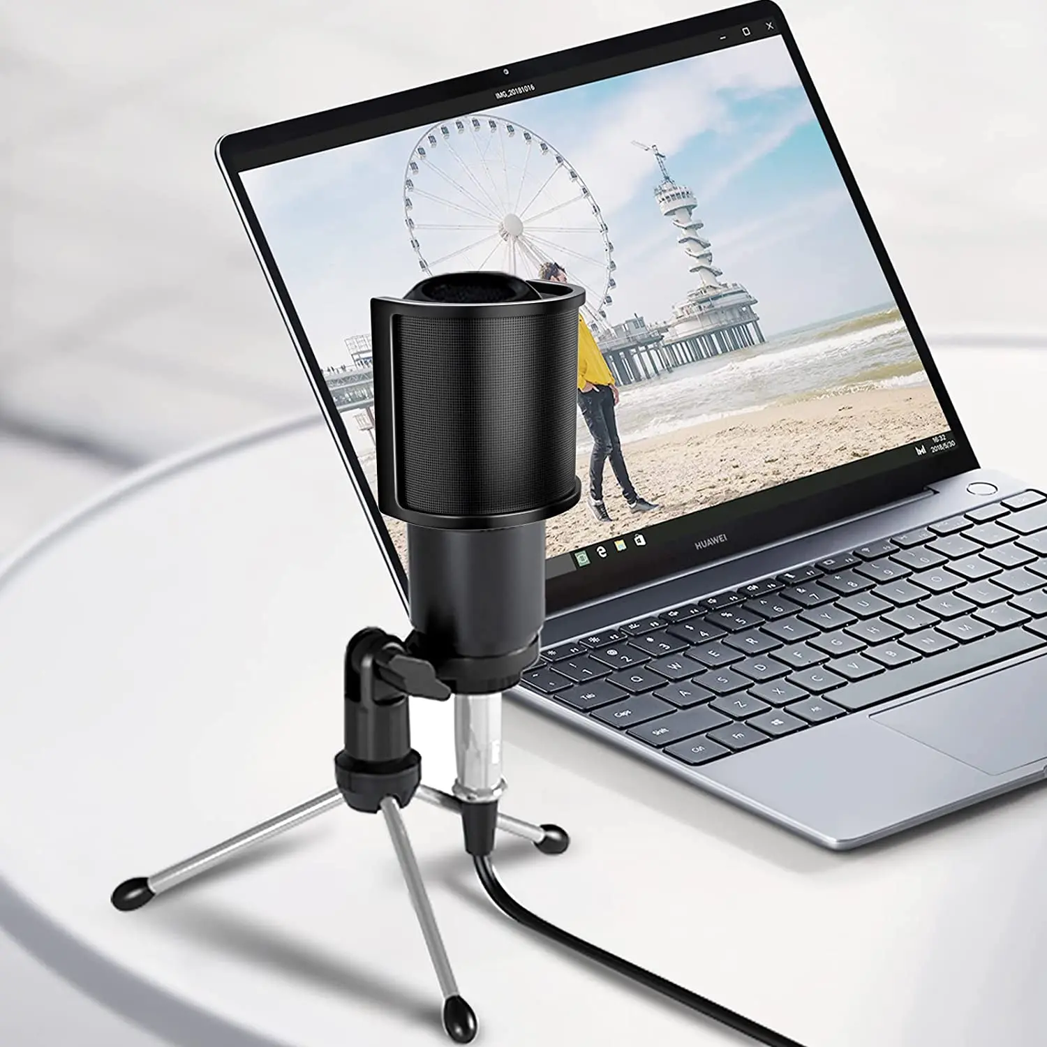 universal condenser microphone pop filter for clear recording studio quality metal windscreen accessory - Image 6