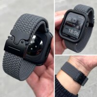 comfortable unisex parachute straps for apple watch series 9 8 7 6 5 stylish braided band