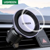 magnetic car phone holder for air vent compatible with magsafe iphone and samsung devices