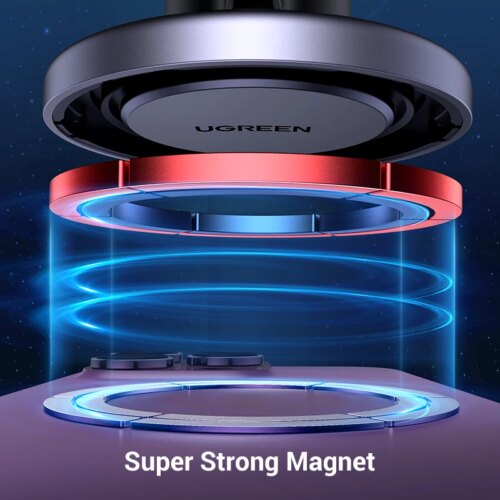 magnetic car phone holder for air vent compatible with magsafe iphone and samsung devices - Image 3
