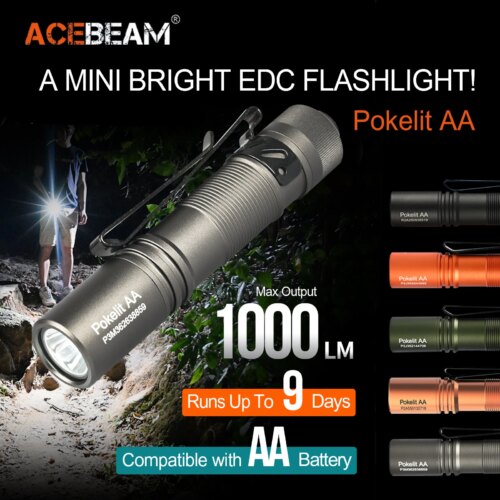 compact 1000 lumens rechargeable edc flashlight with high cri waterproof pocket design - Image 3