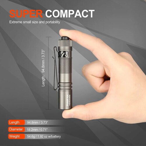 compact 1000 lumens rechargeable edc flashlight with high cri waterproof pocket design - Image 4