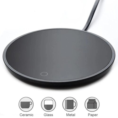 luxurious coffee mug warmer pad for home office with auto-off and three temperature settings