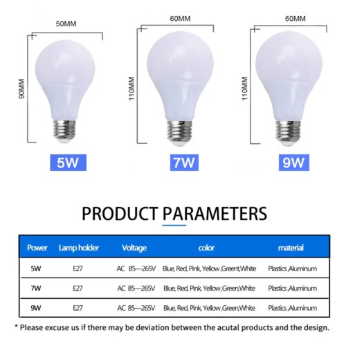 vibrant e27 colorful led bulb lamp for party and home decor lighting options - Image 4