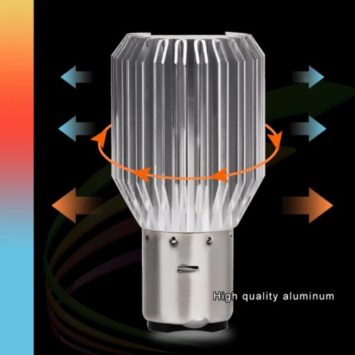 6000k led ba20d motorcycle headlight bulbs for scooters and motorbike accessories 12v bright illumination - Image 3