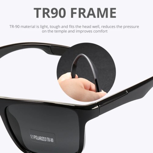 KDEAM Rectangular Ultra Light TR90 Sunglasses Men Polarized TAC 1.1mm Thickness Lens Driving Sun Glasses Women Sports Cat.3 - Image 5