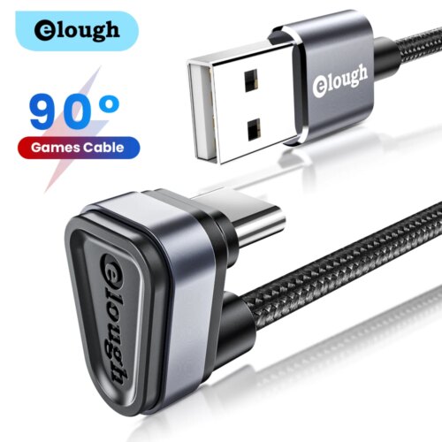 Elough USB Type C Cable For Samsung Xiaomi mi Redmi USB C Cable 2.4A Fast Phone Charging Data Cord Type C 180 Degree USB C Cable - Image 3