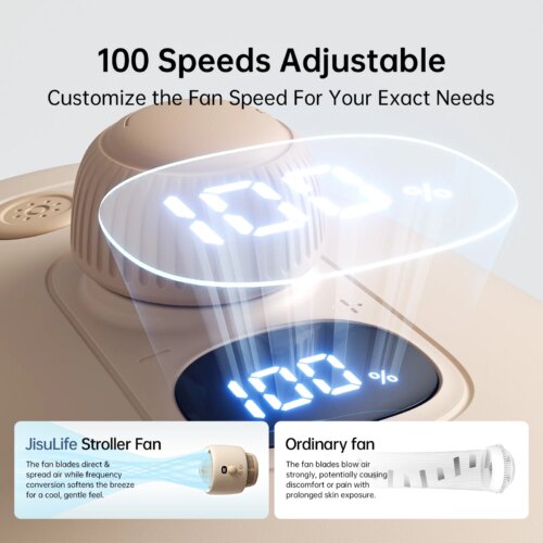 portable baby stroller fan with air purify turbo tech and natural wind options - Image 6