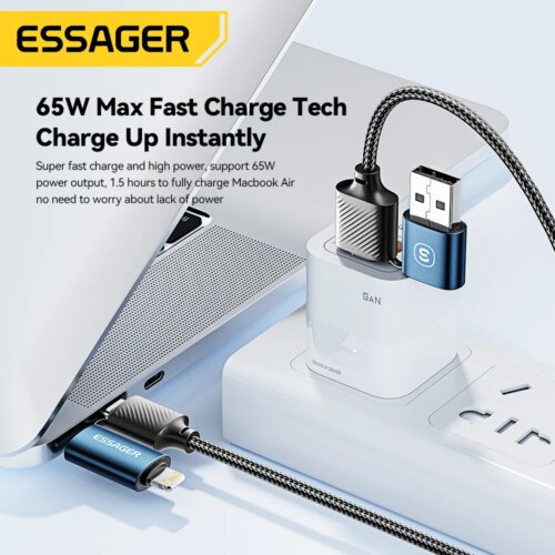4 in 1 65W fast charging cable for iphone 15 14 13 max type c lightning multi charger - Image 3