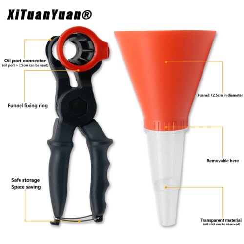 universal engine oil filling funnel set with adjustable gasoline adapters for effortless car maintenance - Image 6