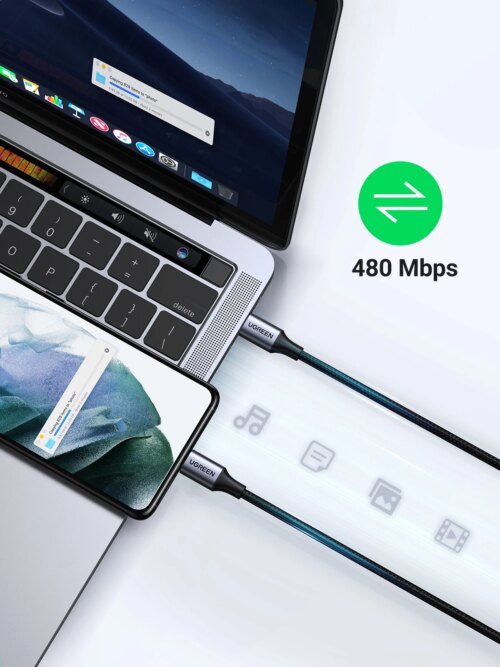 fast charging usb type c to type c cable 60w 100w data transfer for macbook ipad samsung - Image 6