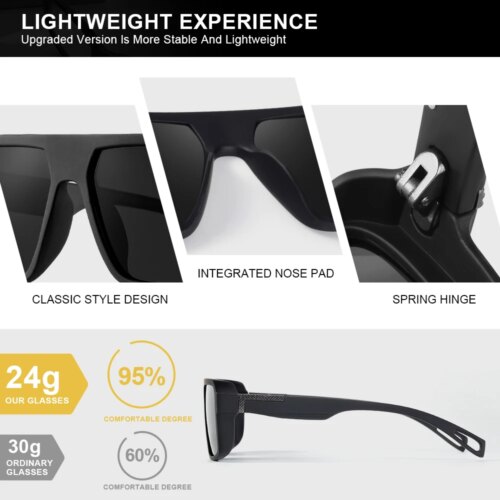 CRIXALIS Classic Square Polarized Sunglasses for Men Women Fashion Sports Sunglasses Male Vintage Outdoor Driving Fishing Shades - Image 7