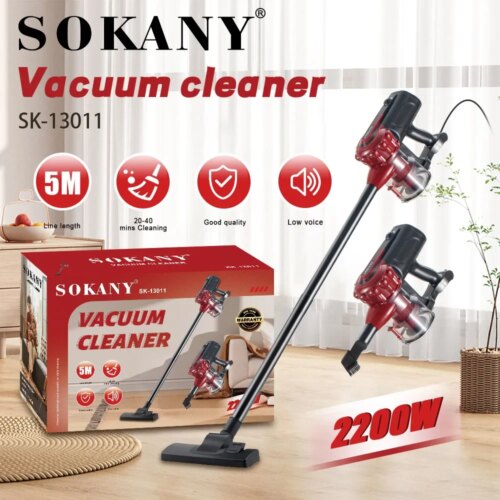 ultra-light corded vacuum cleaner for carpets and hard floors swivel steering design 2000w power - Image 6