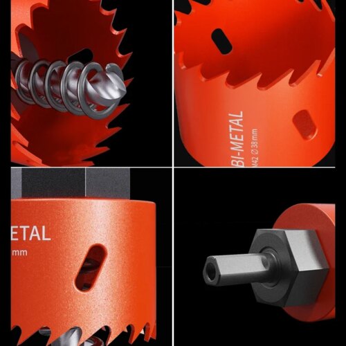 high speed steel hole saw set for versatile metal plastic wood drilling 13 pcs drill bit - Image 5