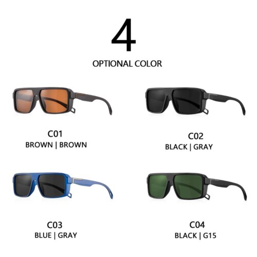 CRIXALIS Classic Square Polarized Sunglasses for Men Women Fashion Sports Sunglasses Male Vintage Outdoor Driving Fishing Shades - Image 5
