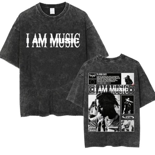 retro washed playboi carti i am music oversized t shirt for hip hop fans - Image 7