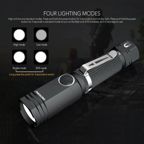 waterproof 600 lumen mini led torch with dual fuel 90 degree twist and magnetic clip - Image 3